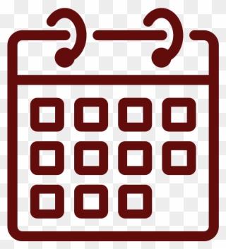 Calendar Register Fingerprinting - Outline Clipart Same Style Calendar White - Png Download