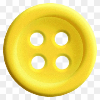 Yellow Sewing Button With 4 Hole Png Image - Yellow Sewing Button Png Clipart