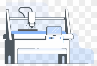 Cnc Milling Area - Office Clipart