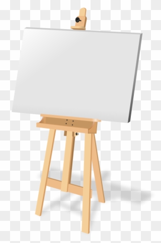 Free To Use &, Public Domain Easel Clip Art - Canvas On An Easel - Png Download