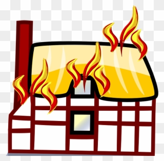 House Design And Ideas Site Page - Building On Fire Cartoon Clipart