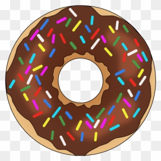 Rainbow Sprinkles Donut - Sprinkle Png Clipart