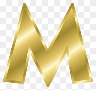 Big Letter M Gold Clipart