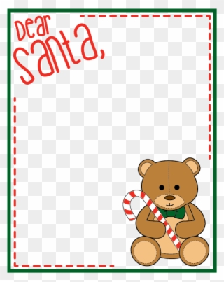 Santa Letter Free Printable - Teddy Bear Clipart