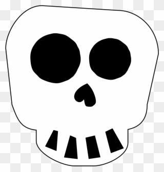 Free Printable Halloween Skull Decoration Banner - Cute Skeleton Head Printable Clipart