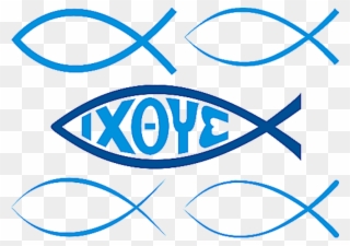 Take An Illustrated Tour Of Christian Symbols - Christian Fish Or Ichthys Clipart