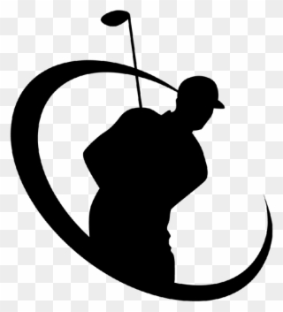 Driver Clipart Golf - Golf Swing Black And White - Png Download
