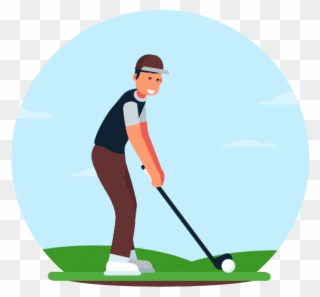 Clipart Black And White Stock The Perfect Swing Plane - Golfer Swinging Club - Png Download