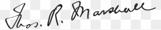 Thomas R Marshall Signature - Calligraphy Clipart