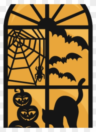 Window Clipart Spooky - Halloween Window Clip Art - Png Download