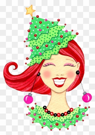Christmas Girl Face Weihnachts-clipart, Weihnachtsbilder, - Redhead Christmas Clipart - Png Download