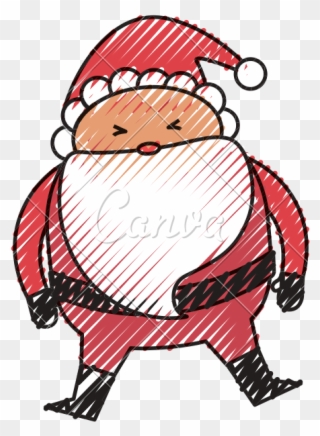 Cute Santa Claus Cartoon Vector Icon Illustration - Cute Santa Drawing Clipart