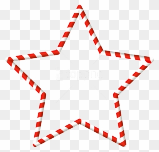 Christmas Candy Cane Star Border Png - Clip Art Transparent Png