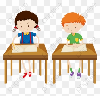 Christmas Party Clipart Classroom - Students Taking A Test Clipart - Png Download