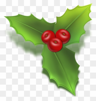 Free Christmas Holly Clip Art - Christmas Mistletoe Icon Png Transparent Png