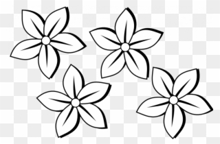 Permalink To 90 Ideas Flower Clip Art Black And White - Small Flowers Black And White - Png Download