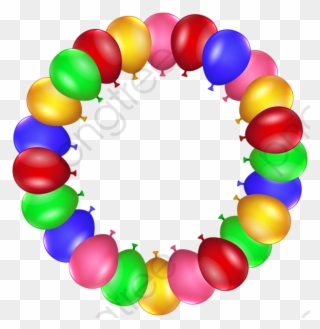 Colorful Circle Round Clipart - Circle Frame Birthday Png Transparent Png