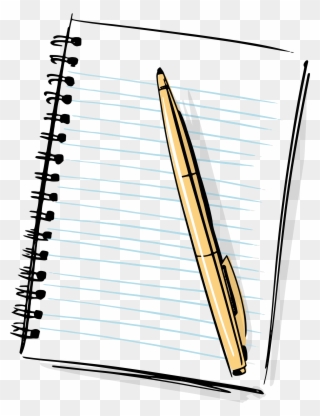 Hd Cartoon Pencil And Paper Pencil And Paper Png - Notebook And Pen Clipart Transparent Png