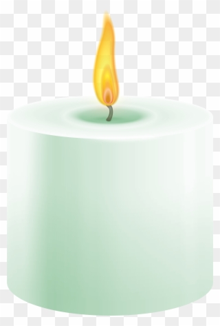 Green Pillar Candle Png Clip Art - Flame Transparent Png