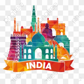 Building Famous Buildings - India Skyline Clipart