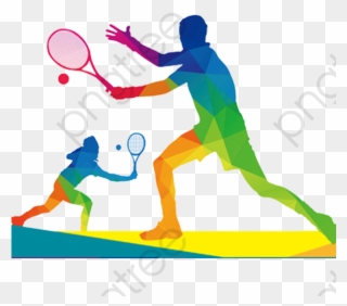 Competition Cartoon Hand Painted Category - Lawn Tennis Silhouette Png Clipart