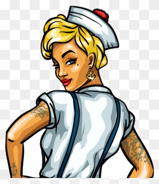 Tattoo Girl Png - Sexy Pin Up Sailor Girl Clipart