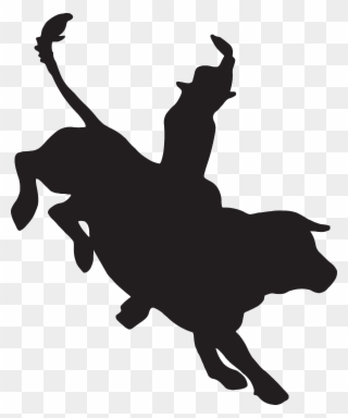 Bull Clipart Silhouette - Bull Rider Silhouette Png Transparent Png