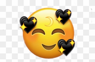 #tumblr #emoji #heart #black #moon #beautiful - Heart Emoji Whatsapp Png Clipart