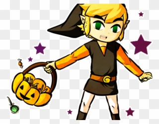 Clipart Of The Day - Toon Link Halloween Link - Png Download
