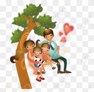 Family Tree Clipart Kids - Desenho Paisagem Em Png Transparent Png