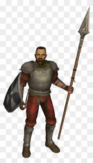 Spear Man Transparent Png - Empire State Troops Warhammer Art Clipart