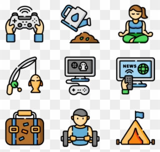 Hobbies And Freetime - Iconos Hobbies Png Clipart