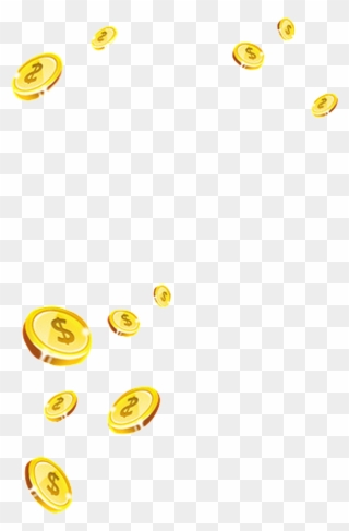 Floating Gold Coin - Floating Gold Coins Png Clipart