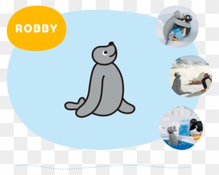 Robby Is An Energetic And Enthusiastic Seal, And He - Cartoon Clipart