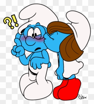 Grumpy Smurf Meme - Brainy Smurf In Love Clipart