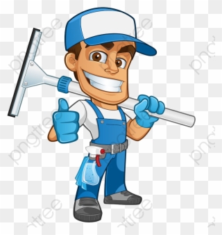 A Man Carrying - Window Cleaning Clip Art - Png Download