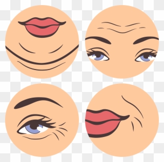 Wrinkle Face Botulinum - Wrinkles Vector Clipart