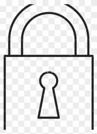 Lock Clipart Outline - Lock Clipart Black And White - Png Download