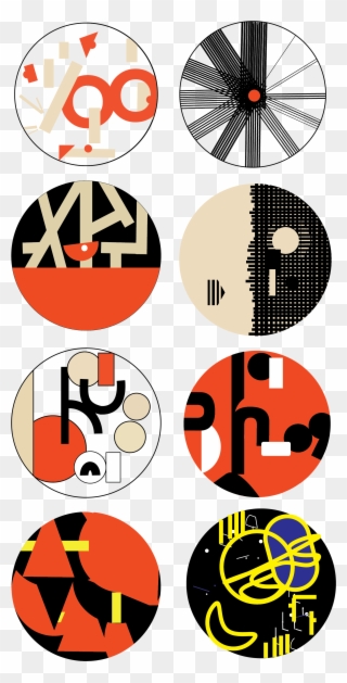 Bauhaus 100 Clockface - Circle Clipart