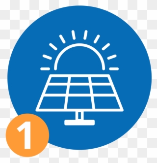 Premier Solar Nw Icon Net Metering - Solar Panel In Circle Icon Clipart