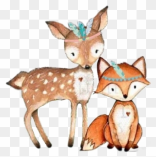 Tribal Clipart Woodland - Fox Tribal Woodland Animals - Png Download