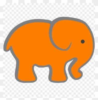 Free Png Download Orange And Grey Elephant Png Images - Red Elephant Cartoon Clipart
