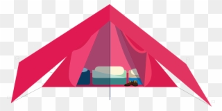 Graphic Camping Tent Hiking Mountains Outdoors - Illustration Clipart
