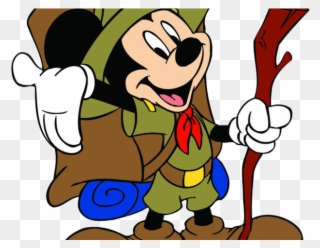 Mickey Mouse Clipart Camping - Mickey Mouse Boy Scout - Png Download