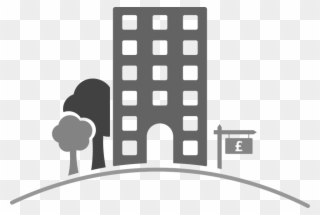 Flat For Sale Apartment Estate Agent Real Estate - Building Clipart Black And White - Png Download