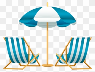 Umbrella Clipart Beach Chair - Beach Umbrella Clipart - Png Download