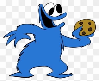Cookie Monster And A Cookie By Joeywaggoner - Cookie Monster Clipart