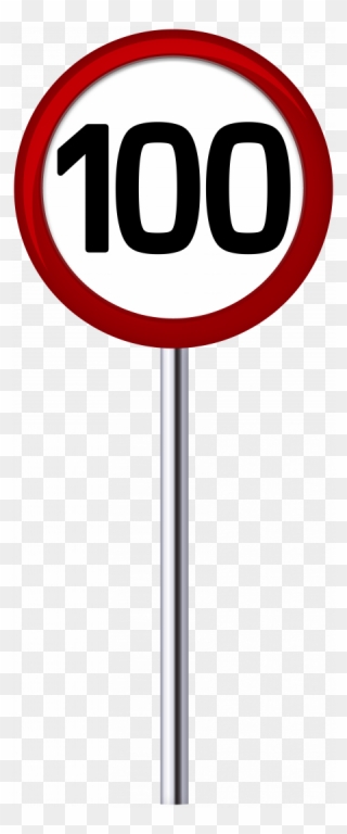 100 Clip Art - Eu Traffic Signs Speed Limit 100 - Png Download