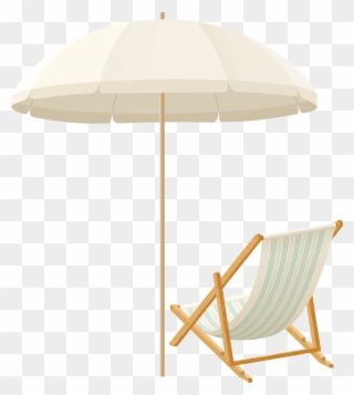 Beach Umbrella With Chair Png Clip Art , Png Download Transparent Png