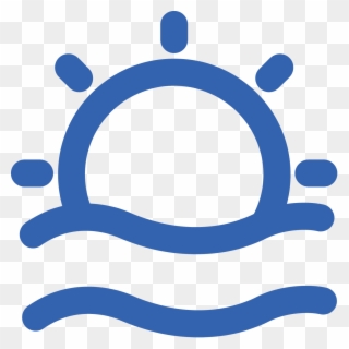 Icon Sun Ocean - Ocean Icon Png Clipart